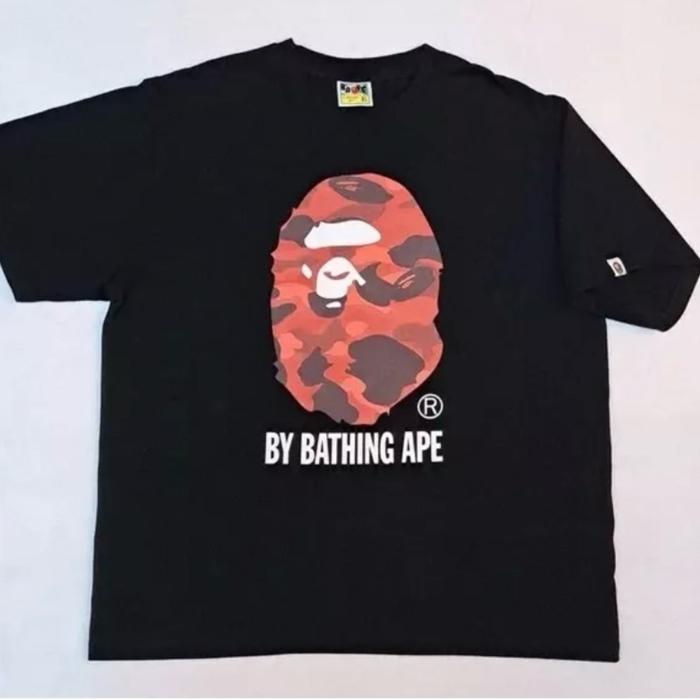 A Bathing Ape bape CAMO RED Big Ape Head tee t shirt Men’s XL